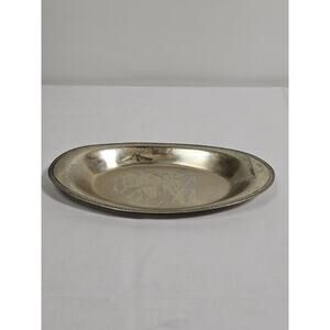 BRS Sheffield Apollo Nickel Silver Tray #3198 - Vintage Made In USA